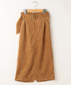 D管ベルト付きコーデュロイナロースカート