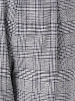 【Cl】グレンチェックテーパードパンツ/GRY