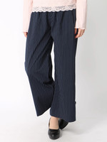 WEGO/チェックストレートワイドパンツ