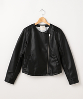 ノーカラーライダースジャケット