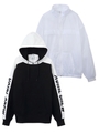 SEE-THROUGH JACKET & SWEAT HOODIE SET/ホワイト