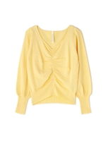 《EDIT COLOGNE》フロントギャザーニット/ライラック(080)