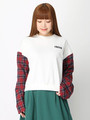 WEGO/チェックスリーブスウェット