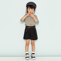 メッシュベルトつきプリーツキュロット
