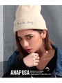 【ANAP USA】BAD HAIR DAYニットビーニー/ホワイト(001)
