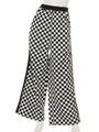 CHECKERED FLAG PANTS/WHITE×BLACK