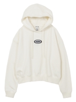 OVAL LOGO SHORT SWEAT HOODIE/ホワイト