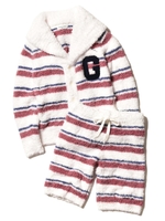 【WEB限定】HOMME’ジェラート’3ボーダーショールカーディガン＆ハーフパンツSET/TRICOL
