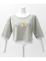 【ANAP】イラスト刺繍入り薄手スウェットトップス【別売りSETUP】/サックスブルー(020)