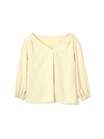 エアリーダブルクロスバックチェーンパフスリーブブラウス/ホワイト(030)