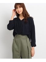 カシュクールVネックシャツ/ネイビー(093)