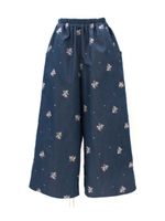 【CHILLE】クロス刺繍デニムパンツ/インディゴ(021)