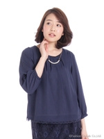 ジョーゼット7分袖レースBL/コン