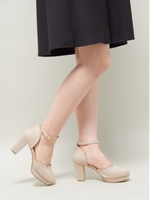 スカラップパンプス/クロ