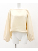 【Settimissimo】バルーンスリーブテールカットブラウス/ベージュピンク(047)