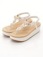 ビジューサンダル/WHITE