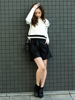 フェイクレザーショートパンツ/ブラック