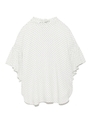 フリルスリーブドットブラウス/WHT
