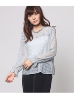 レースブラウス/グレー(006)