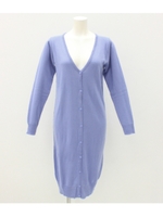 【ANAP】薄ニットロングカーディガン/サックスブルー(020)