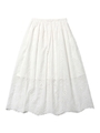 FLOWER EMBROIDERY SKIRT/ホワイト