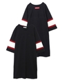 LINE SLEEVE DRESS/ネイビー