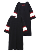 LINE SLEEVE DRESS/ネイビー