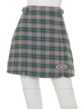 LUDE CHECK SKIRT/RED