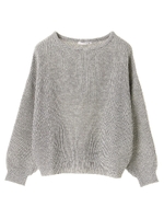 ・畦ボートネックプルオーバー/杢グレー