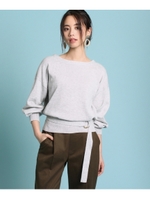 【前後2WAY】ベルト付カーディガン/ライトグレー(011)