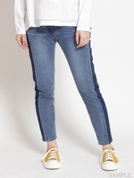 デニムライクミニ裏毛パンツ/ブルー