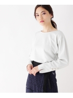 パール袖ラメニットプルオーバー/ホワイト(001)