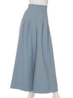 サイドボタンタックパンツ/ライトブルー