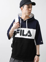 FILA|5分袖切替えプルパーカー