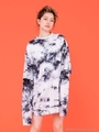 Tie Die pocket long tee/WHITE