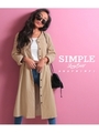 【anap mimpi】シンプルロングシャツ/カーキ(014)