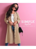 【anap mimpi】シンプルロングシャツ/カーキ(014)