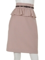 2WAYベルト付カラータイトスカート(無地)/ライトピンク