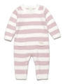 ’ベビモコ’2ボーダーロゴ baby ロンパース/PNK