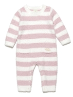 ’ベビモコ’2ボーダーロゴ baby ロンパース/PNK