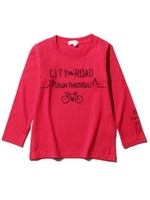 【160cmまで】自転車ロゴTシャツ/レッド(062)