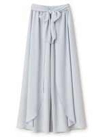 ウエストリボンヨウリュウスカートパンツ/ライトブルー