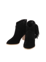 サイドフリンジアンクルブーツ/BLACK