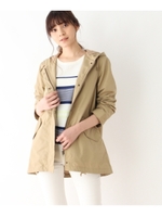 ミニタリーフードジャケット/ベージュ(052)