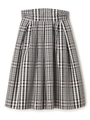 チェックタックスカート/ブラック