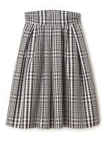チェックタックスカート/ブラック