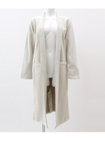 【Settimissimo】バイカラー襟折リ返しコーディガン/オフホワイト(002)