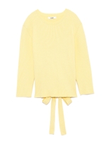 バックリボンニットプルオーバー/YEL