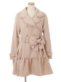 フリルトレンチコート/ベージュ