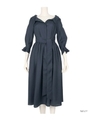 フレアシャツワンピース/NAVY